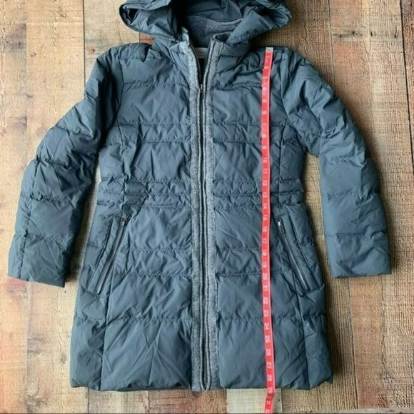 Olivia Hassler women’s long length warm winter puffer coat - S - Picture 3 of 6